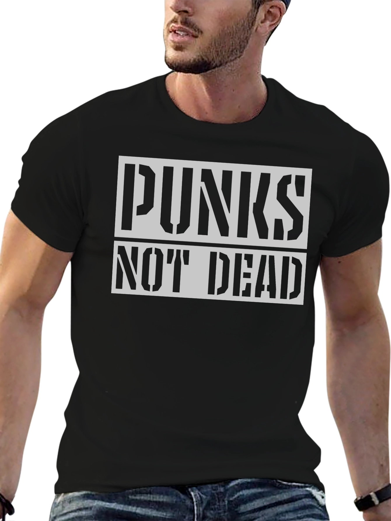 Punks Not Dead Black Graphic Tee