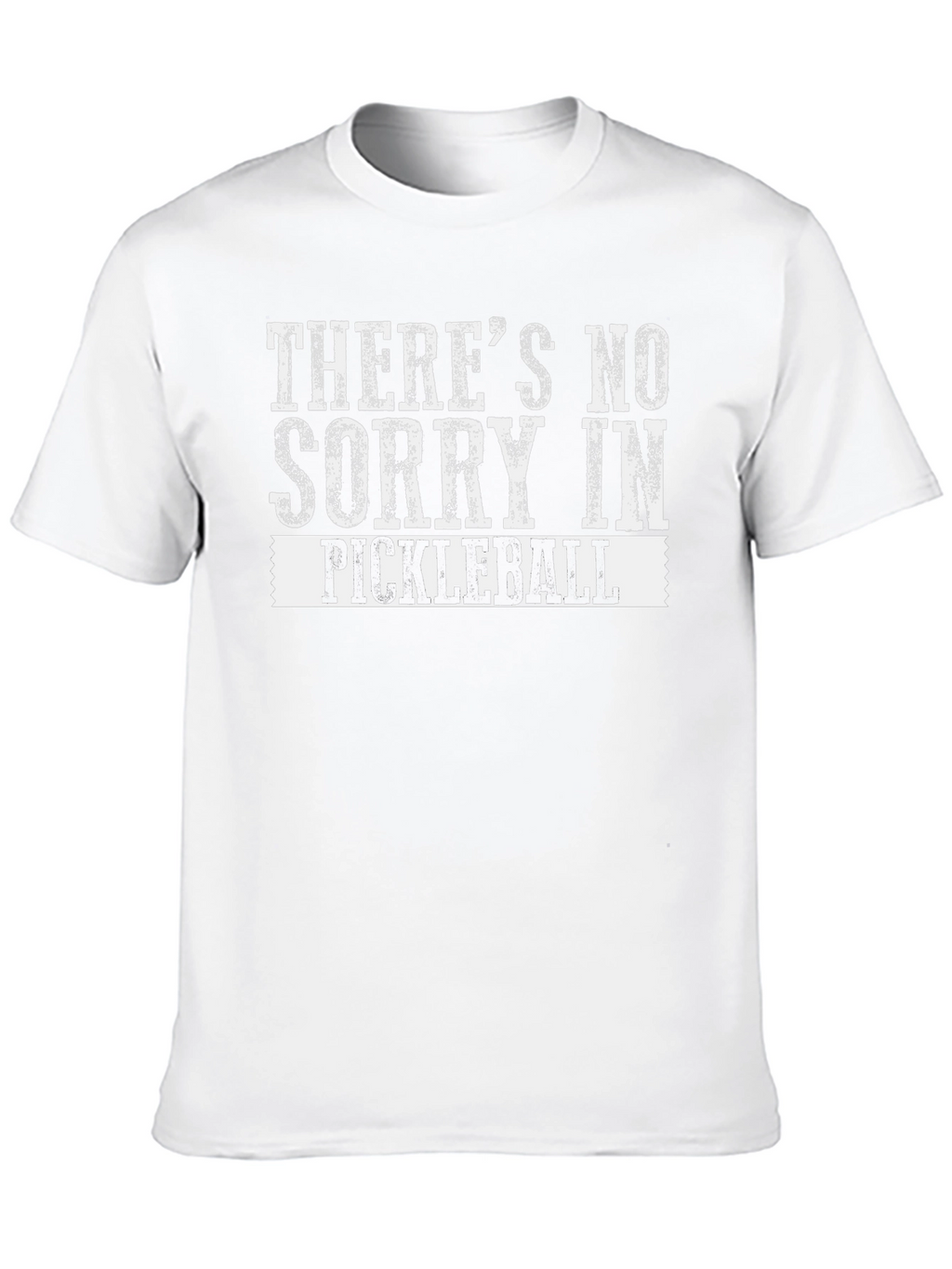 Pickleball T-Shirt: No Sorry!  Mens Black Tee