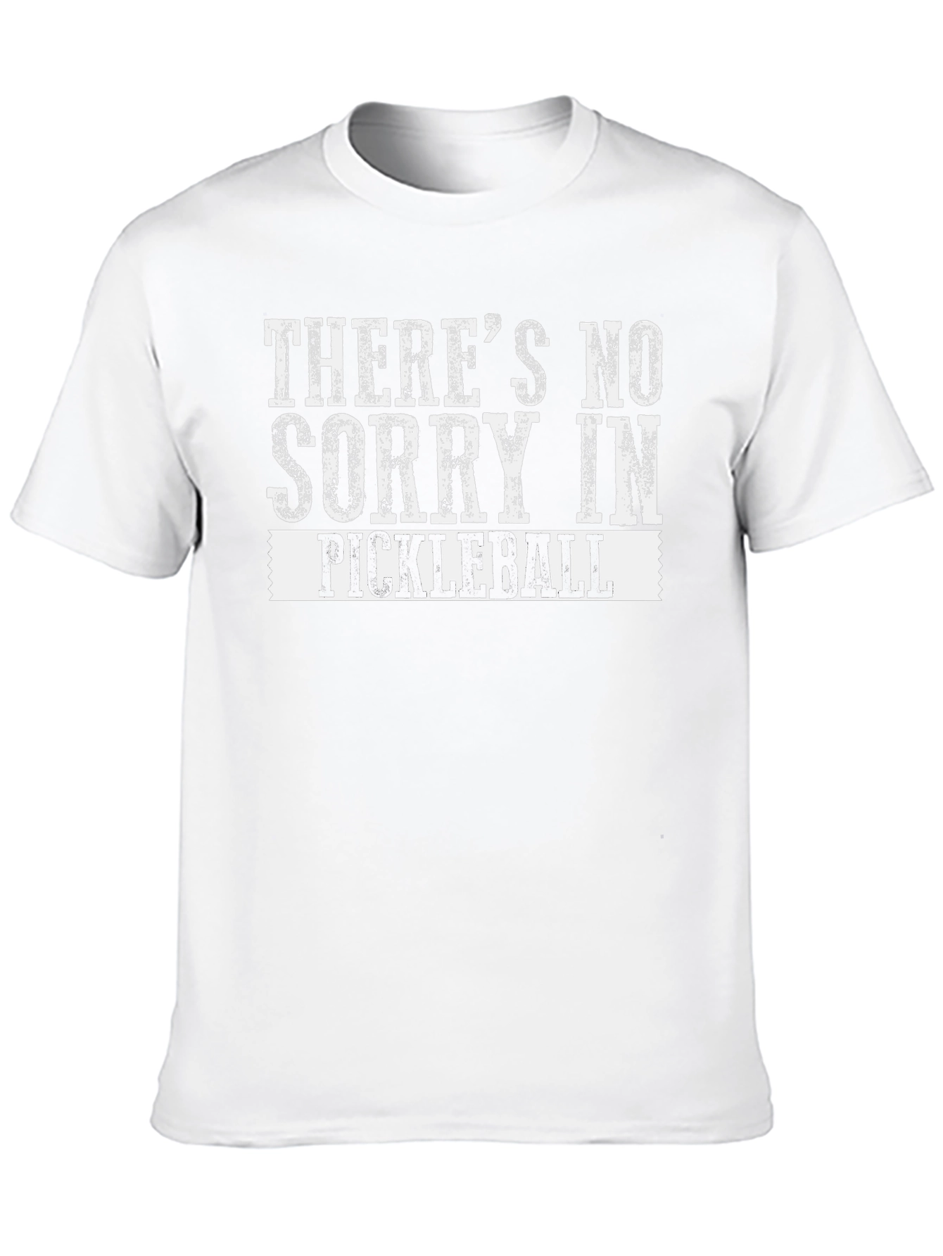 Pickleball T-Shirt: No Sorry!  Mens Black Tee