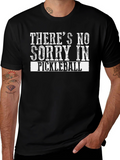 Pickleball T-Shirt: No Sorry!  Mens Black Tee