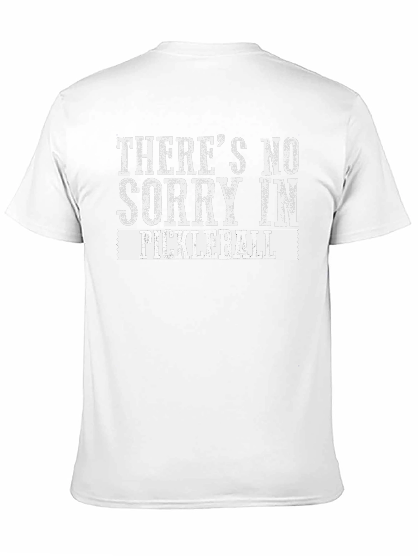 Pickleball T-Shirt: No Sorry!  Mens Black Tee