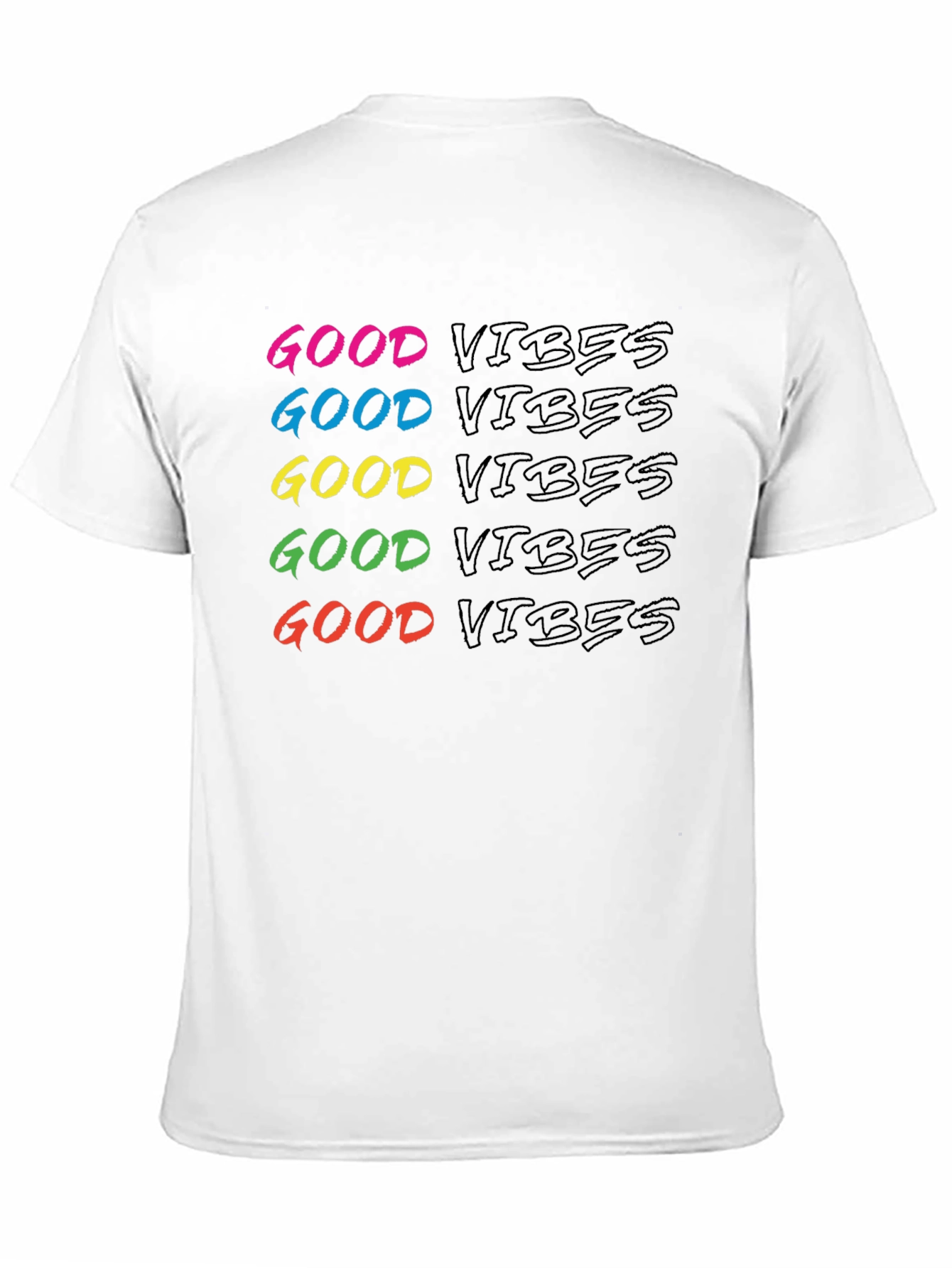 Good Vibes Graphic Tee - Mens Black Crew Neck