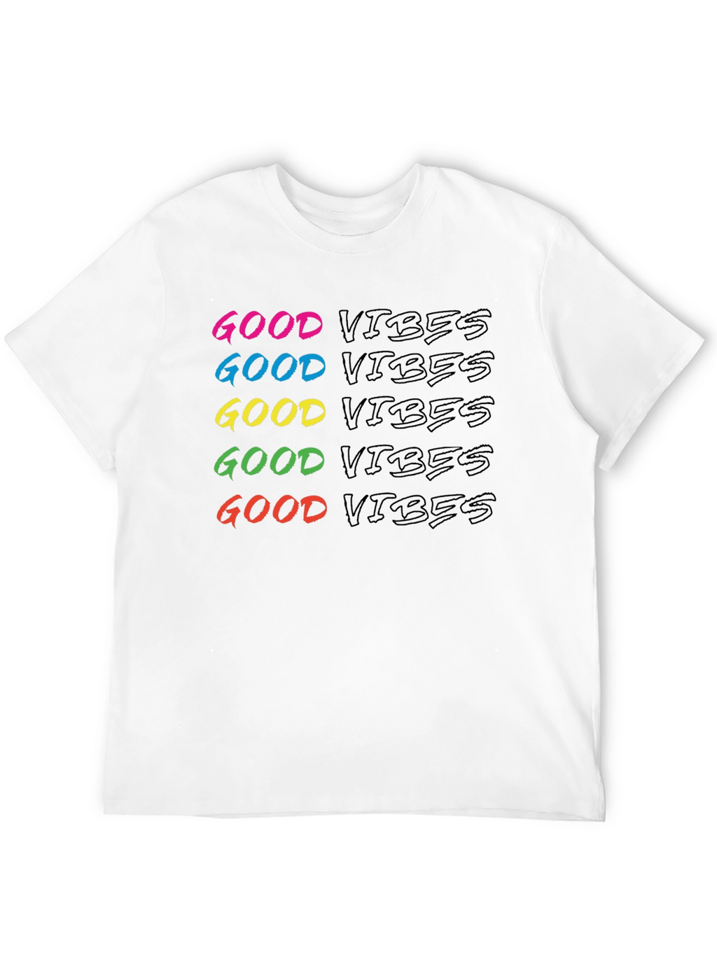 Good Vibes Graphic Tee - Mens Black Crew Neck