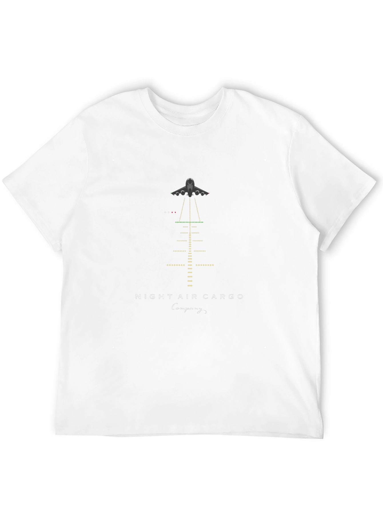 Night Air Cargo T-Shirt - Airport Runway Design