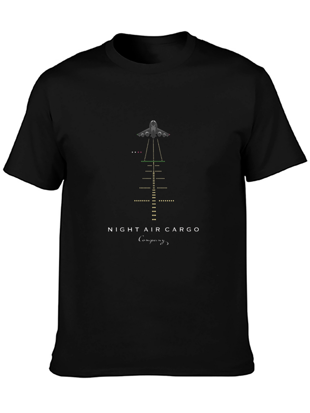 Night Air Cargo T-Shirt - Airport Runway Design