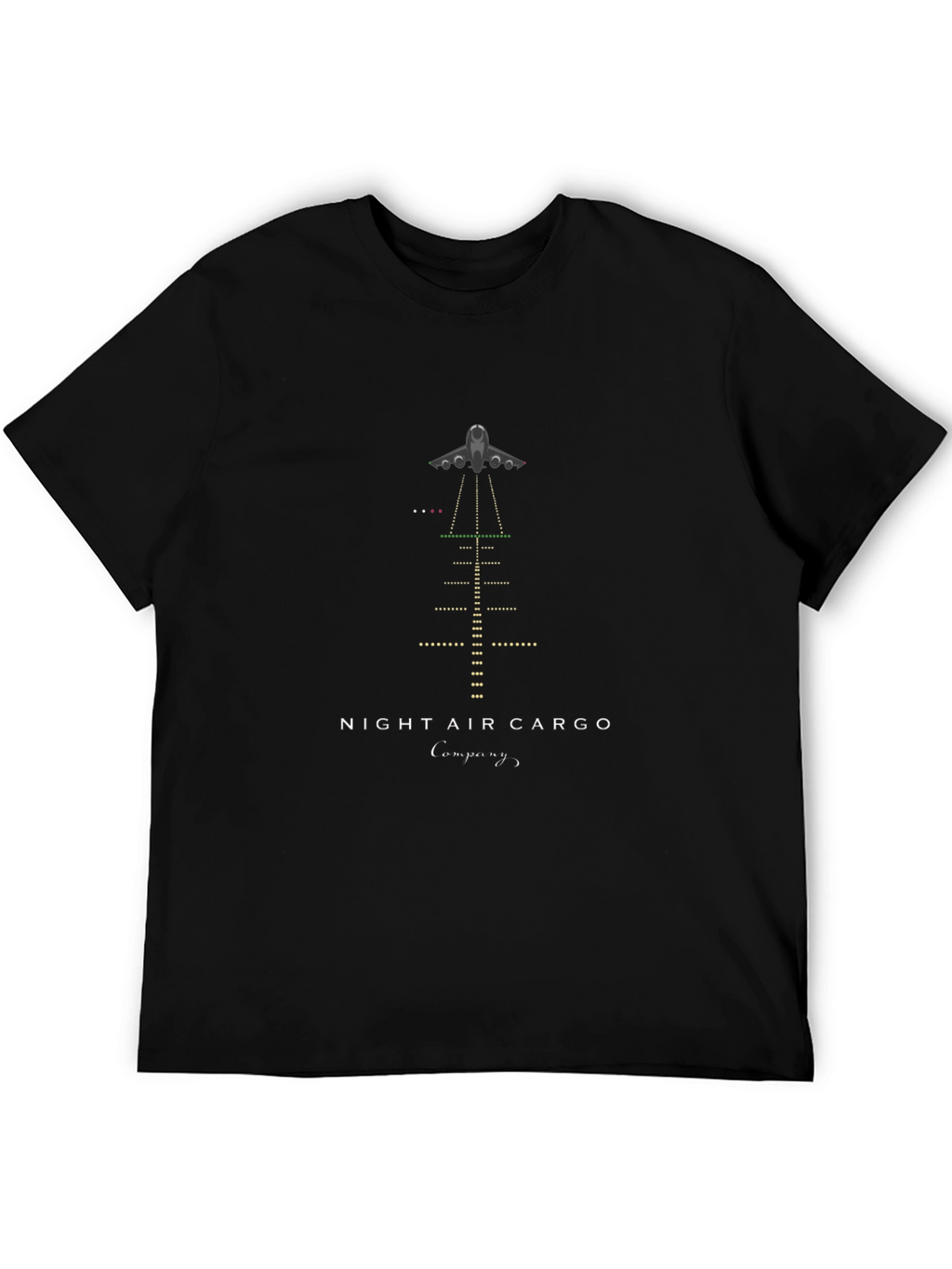 Night Air Cargo T-Shirt - Airport Runway Design