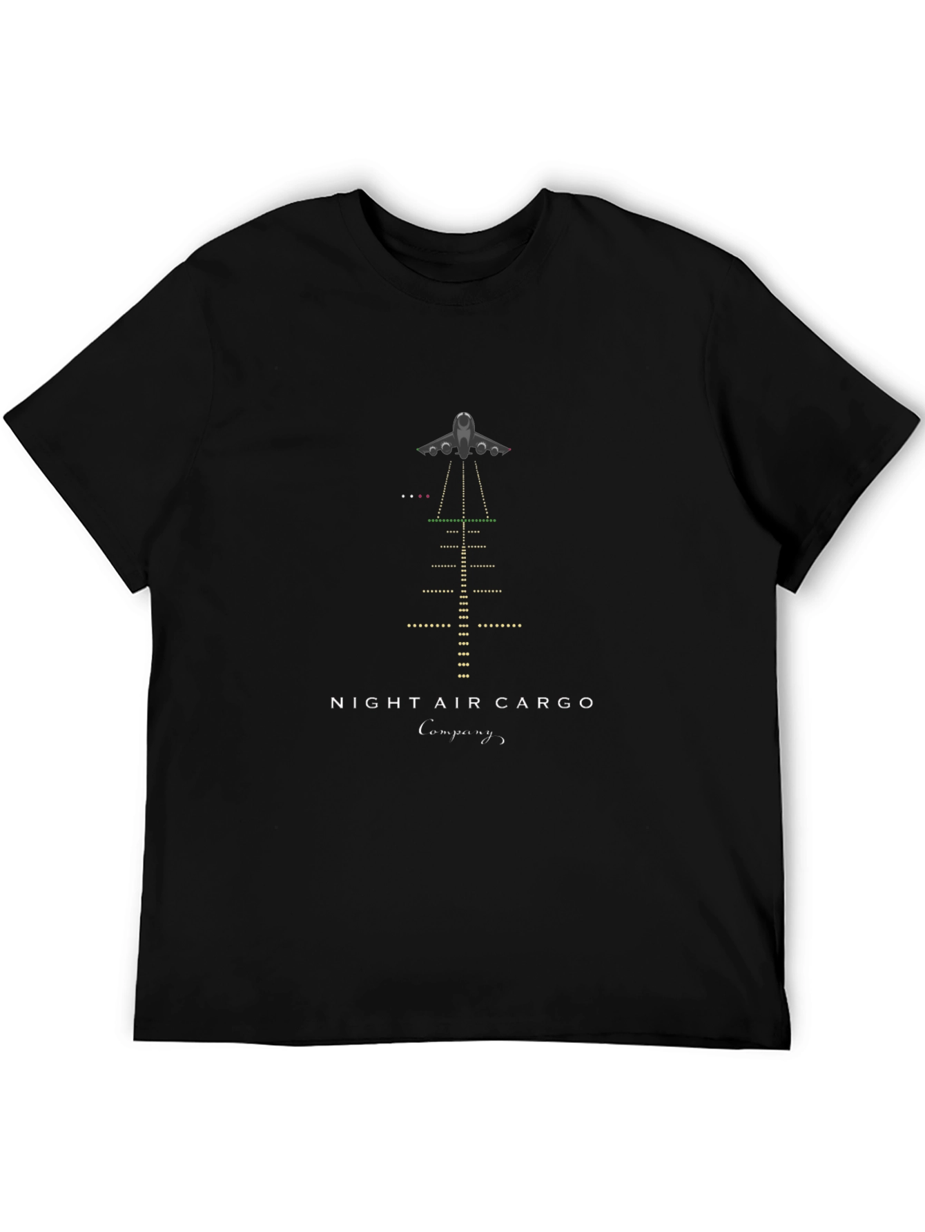 Night Air Cargo T-Shirt - Airport Runway Design