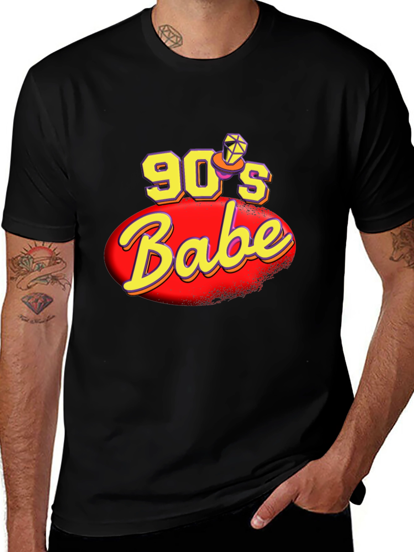 90s Babe Black Graphic T-Shirt