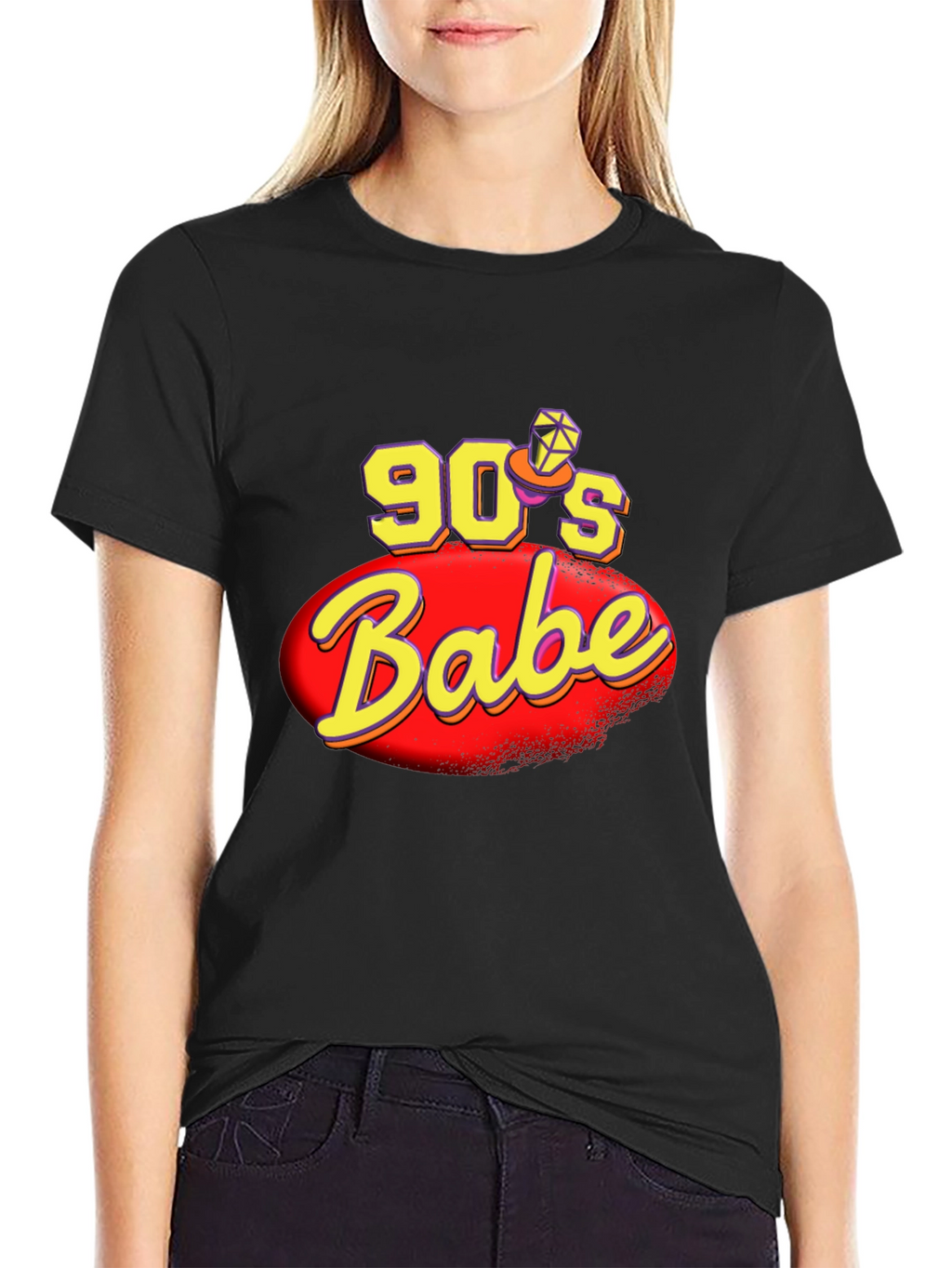 90s Babe Black Graphic T-Shirt