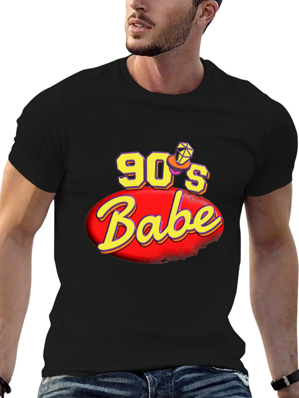 90s Babe Black Graphic T-Shirt