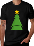 Festive Christmas Tree Graphic T-Shirt