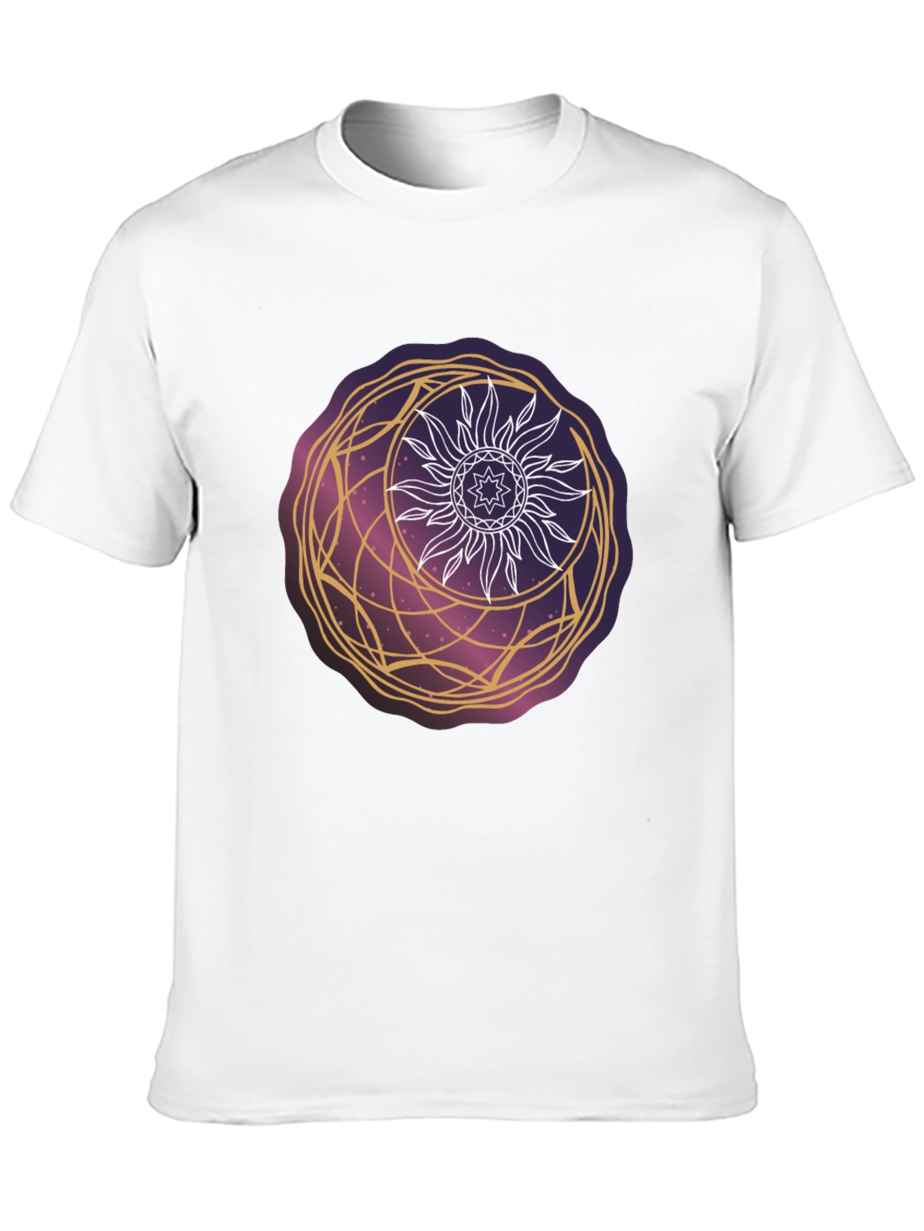Celestial Sun & Moon Graphic Tee - Cosmic Style
