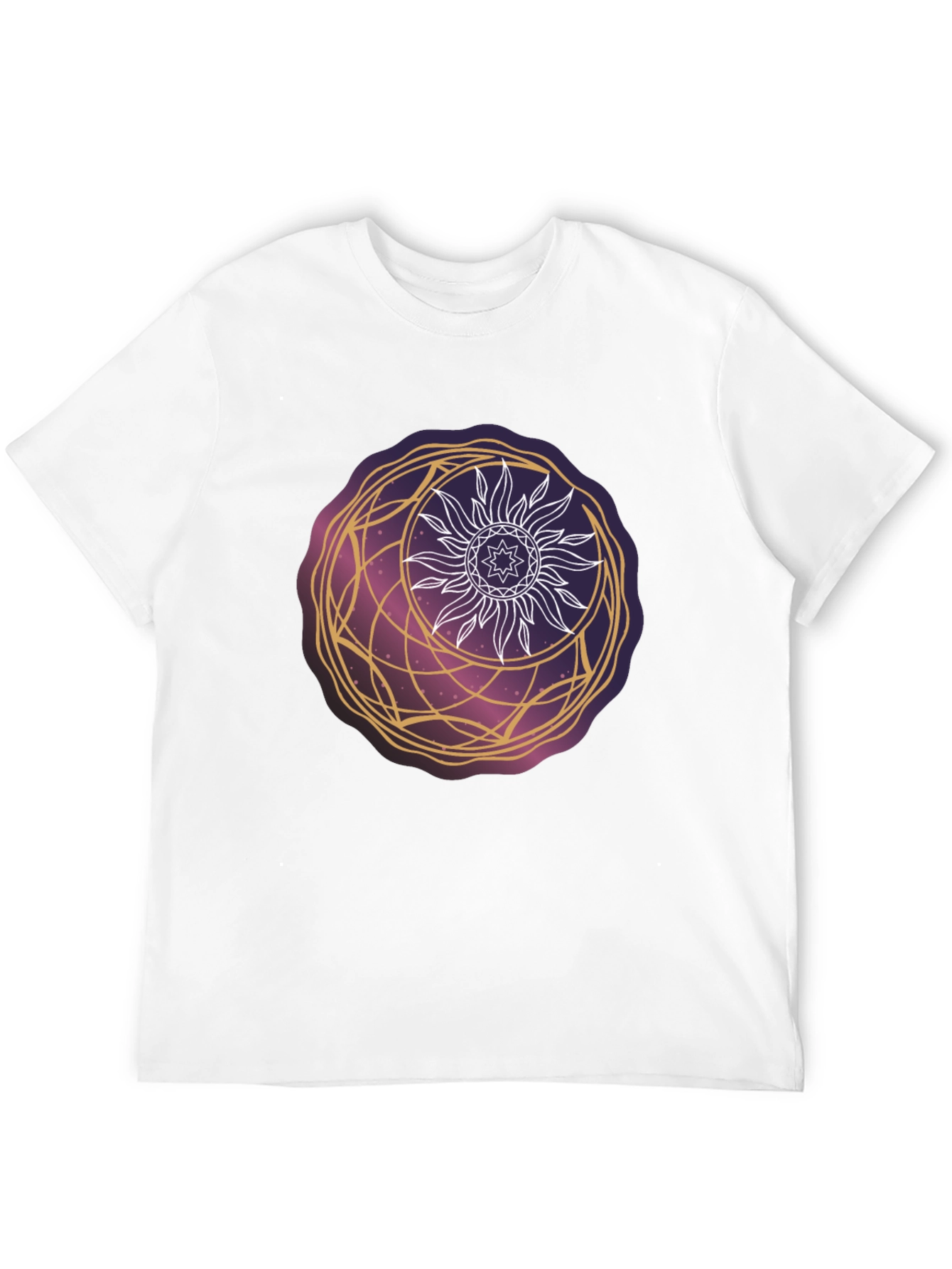 Celestial Sun & Moon Graphic Tee - Cosmic Style