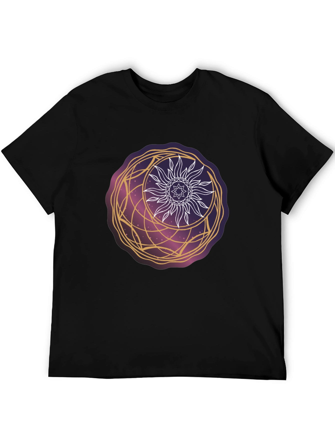 Celestial Sun & Moon Graphic Tee - Cosmic Style