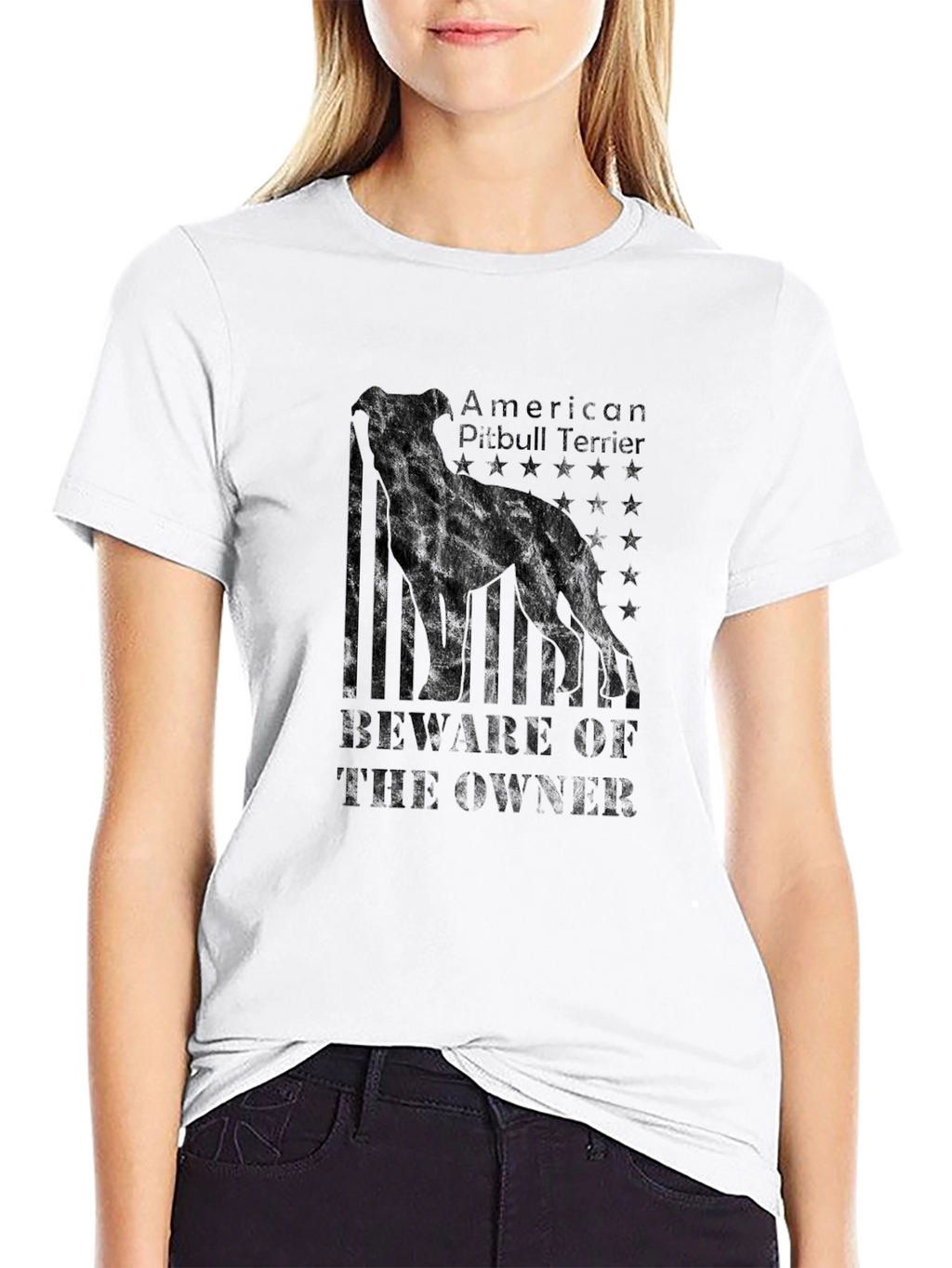 American Pitbull Terrier Black T-Shirt