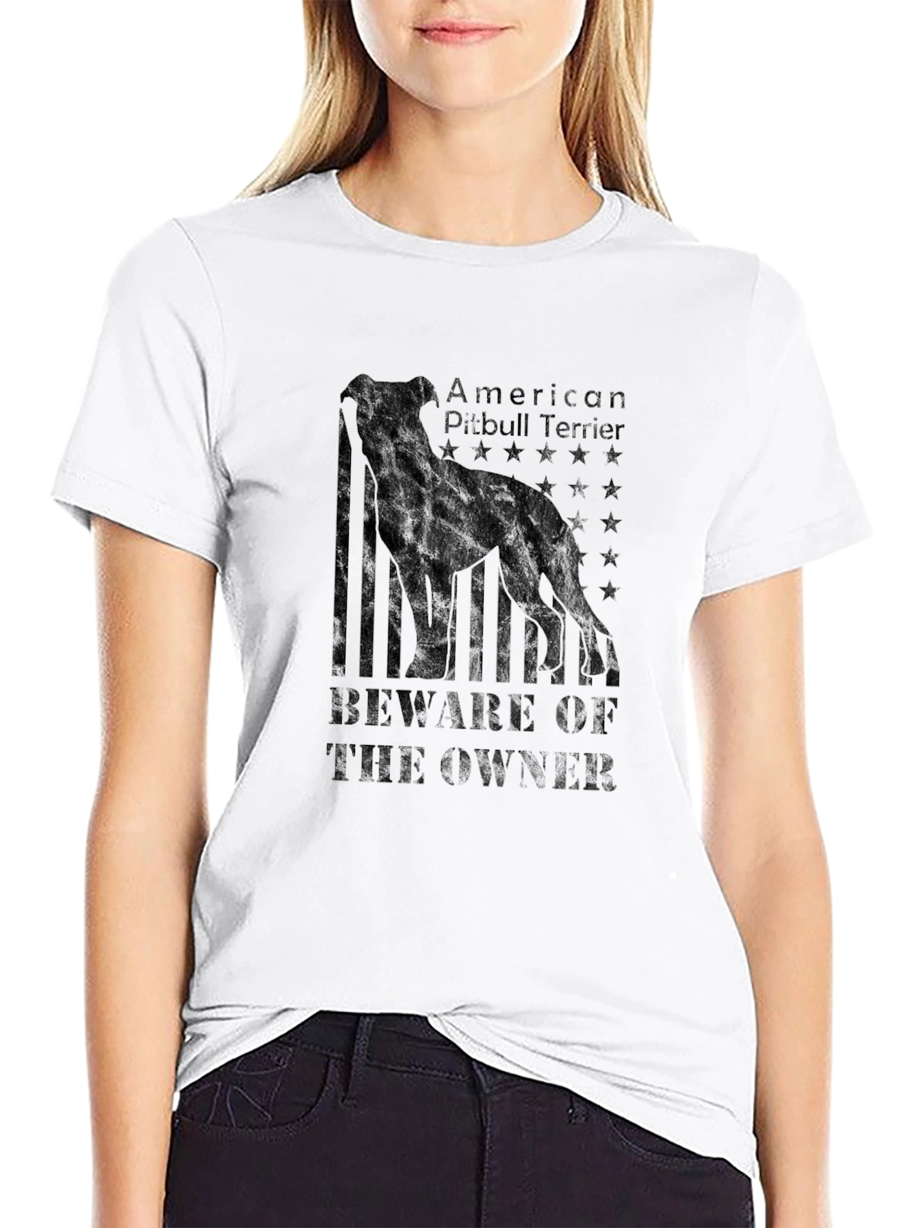 American Pitbull Terrier Black T-Shirt