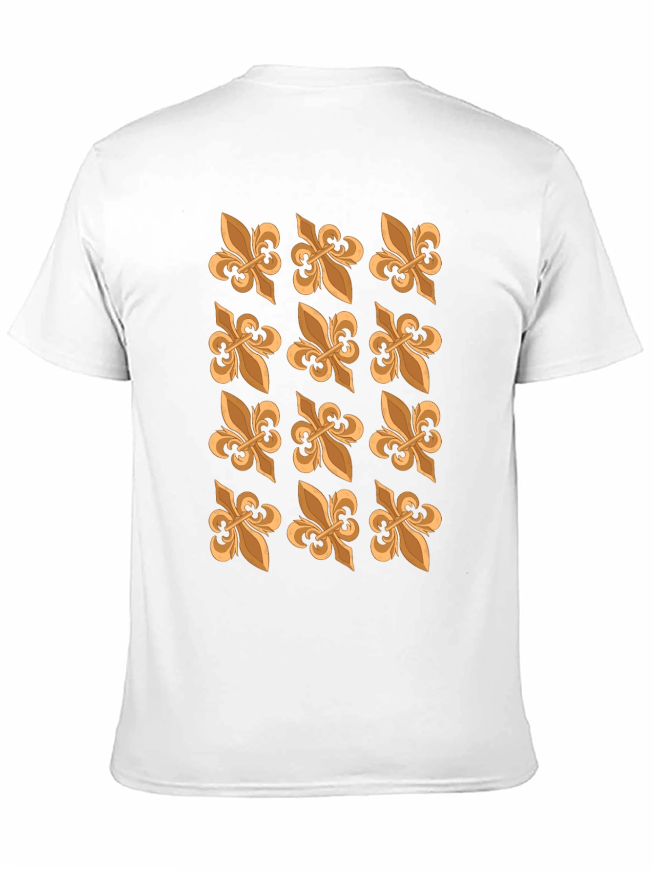 Fleur-de-Lis Patterned Black T-Shirt