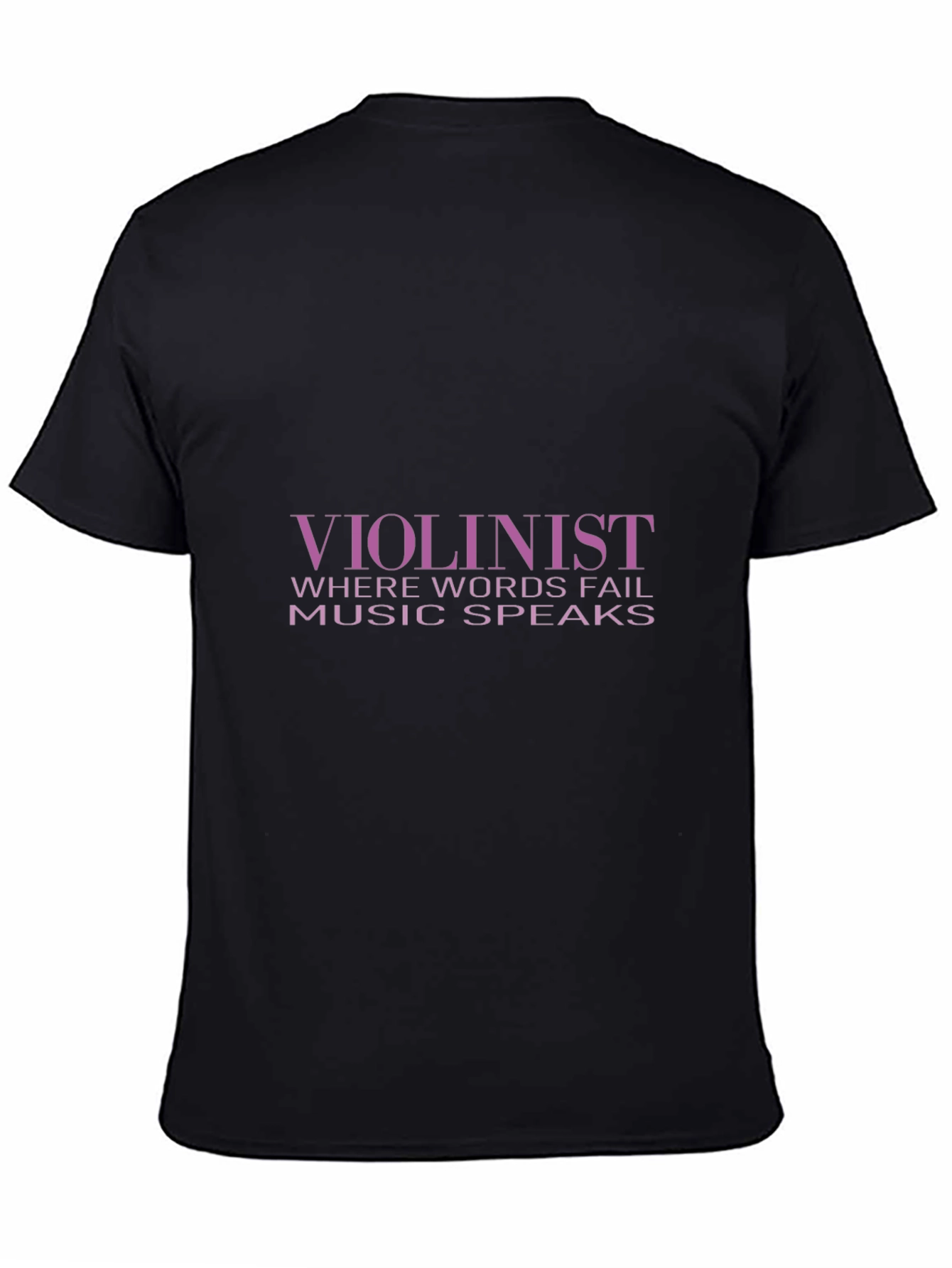 Violinist Music Speaks T-Shirt - Black