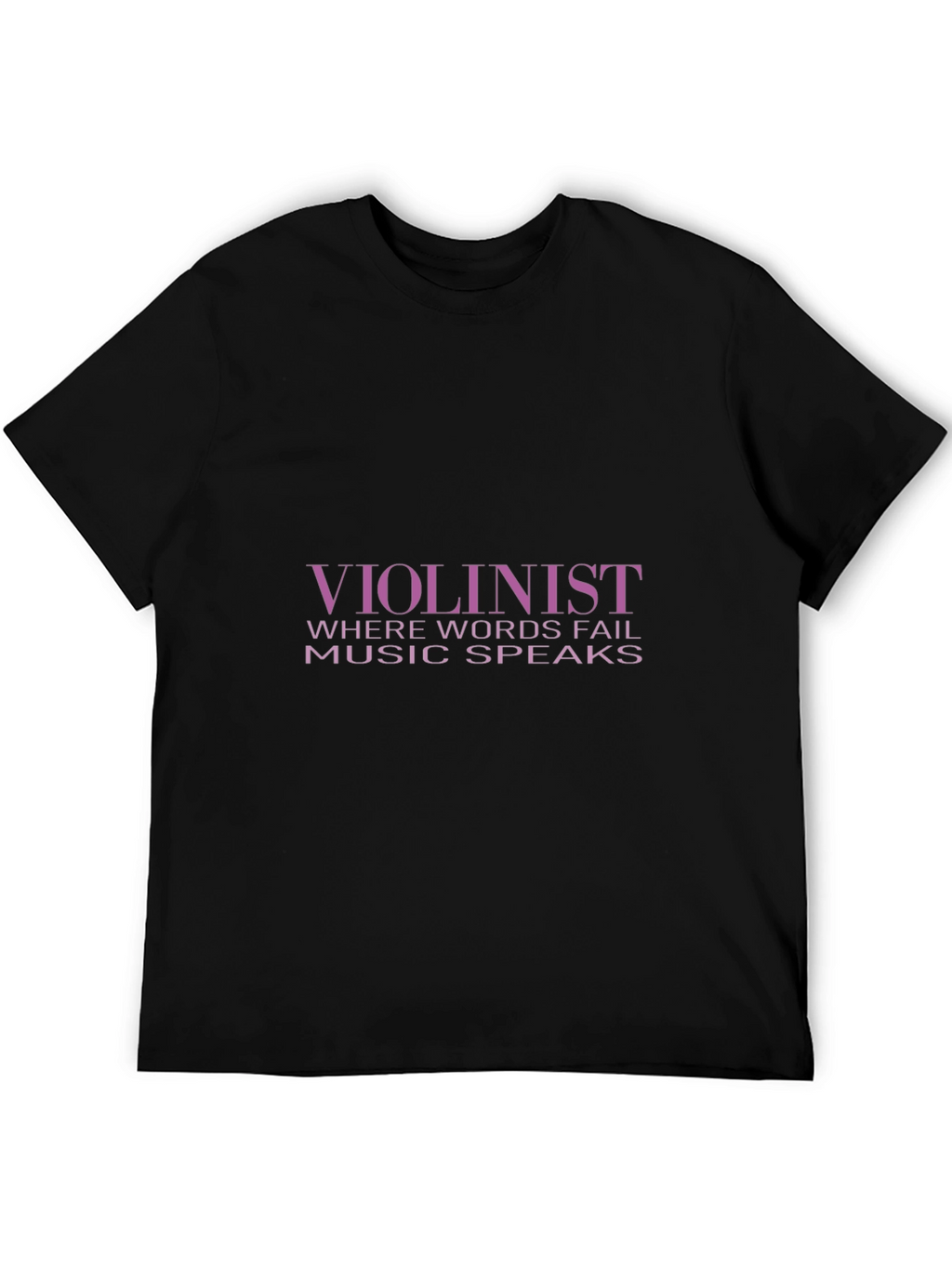 Violinist Music Speaks T-Shirt - Black