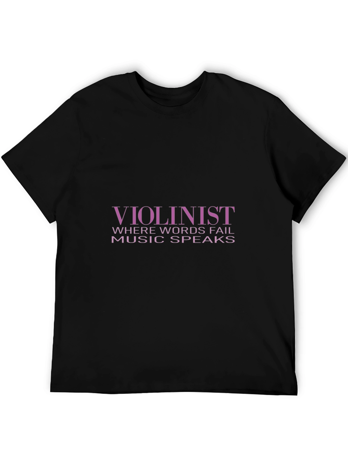 Violinist Music Speaks T-Shirt - Black