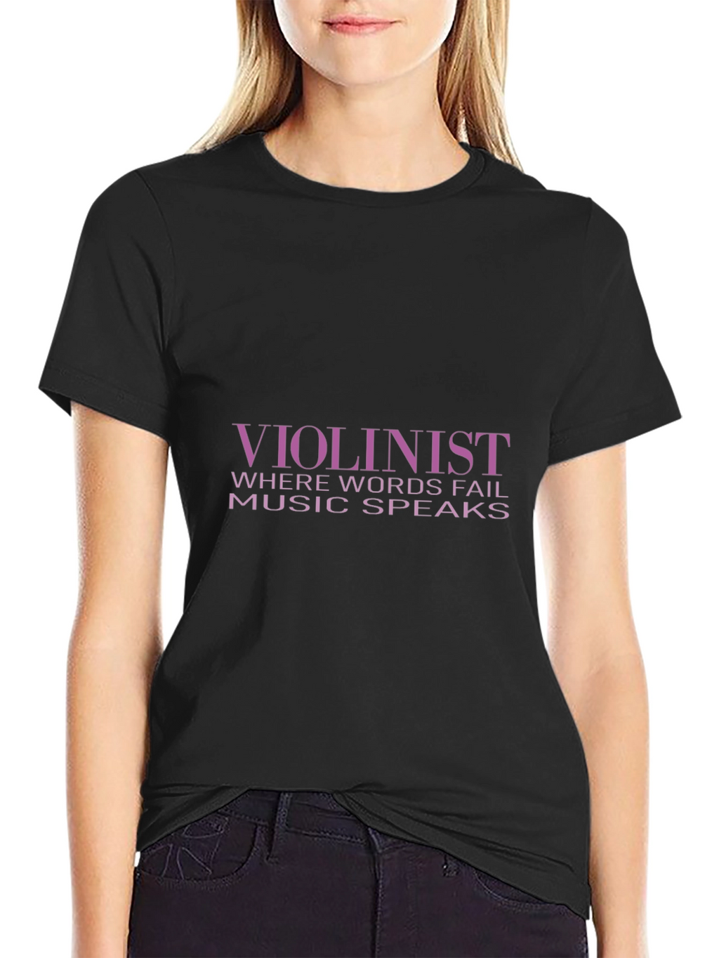 Violinist Music Speaks T-Shirt - Black