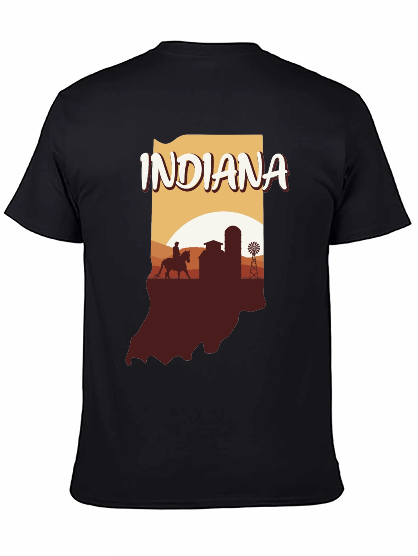 Indiana State Silhouette Graphic T-Shirt