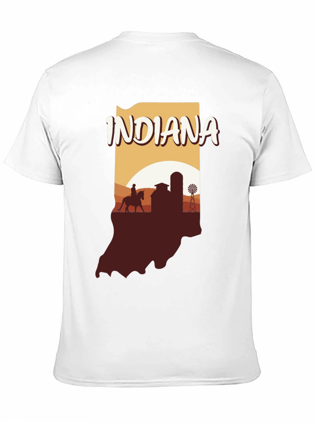 Indiana State Silhouette Graphic T-Shirt