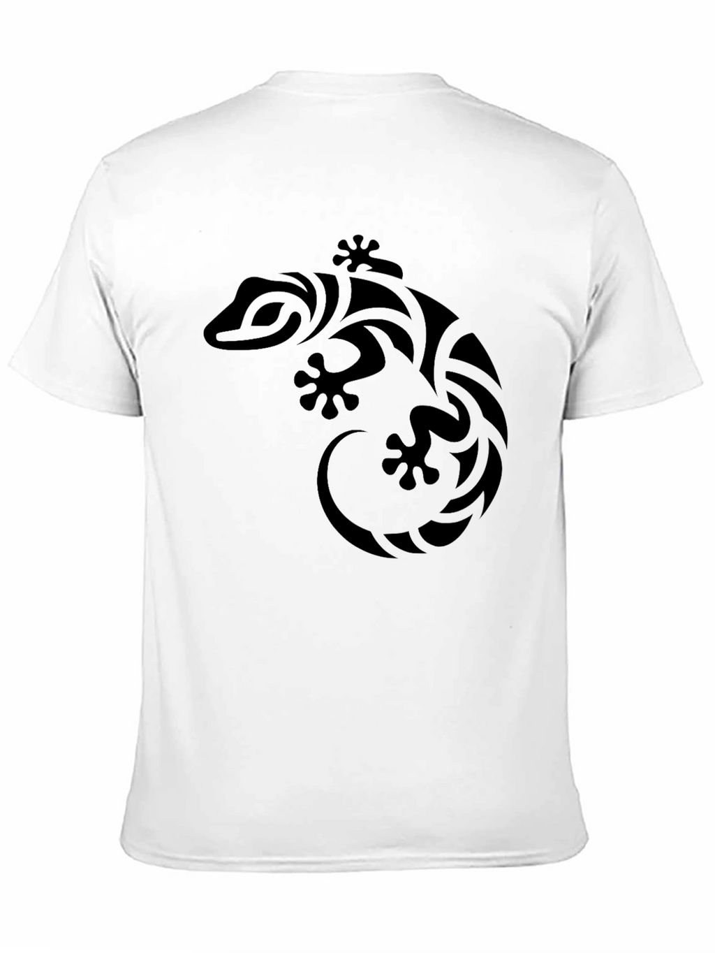 Tribal Gecko Graphic T-Shirt - Black