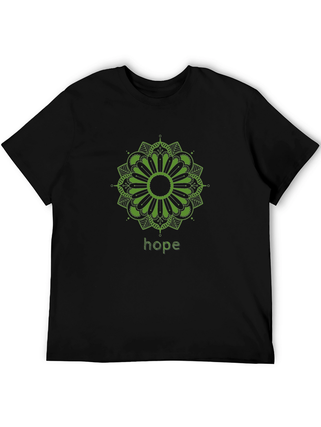 Hope Mandala Graphic T-Shirt - Black