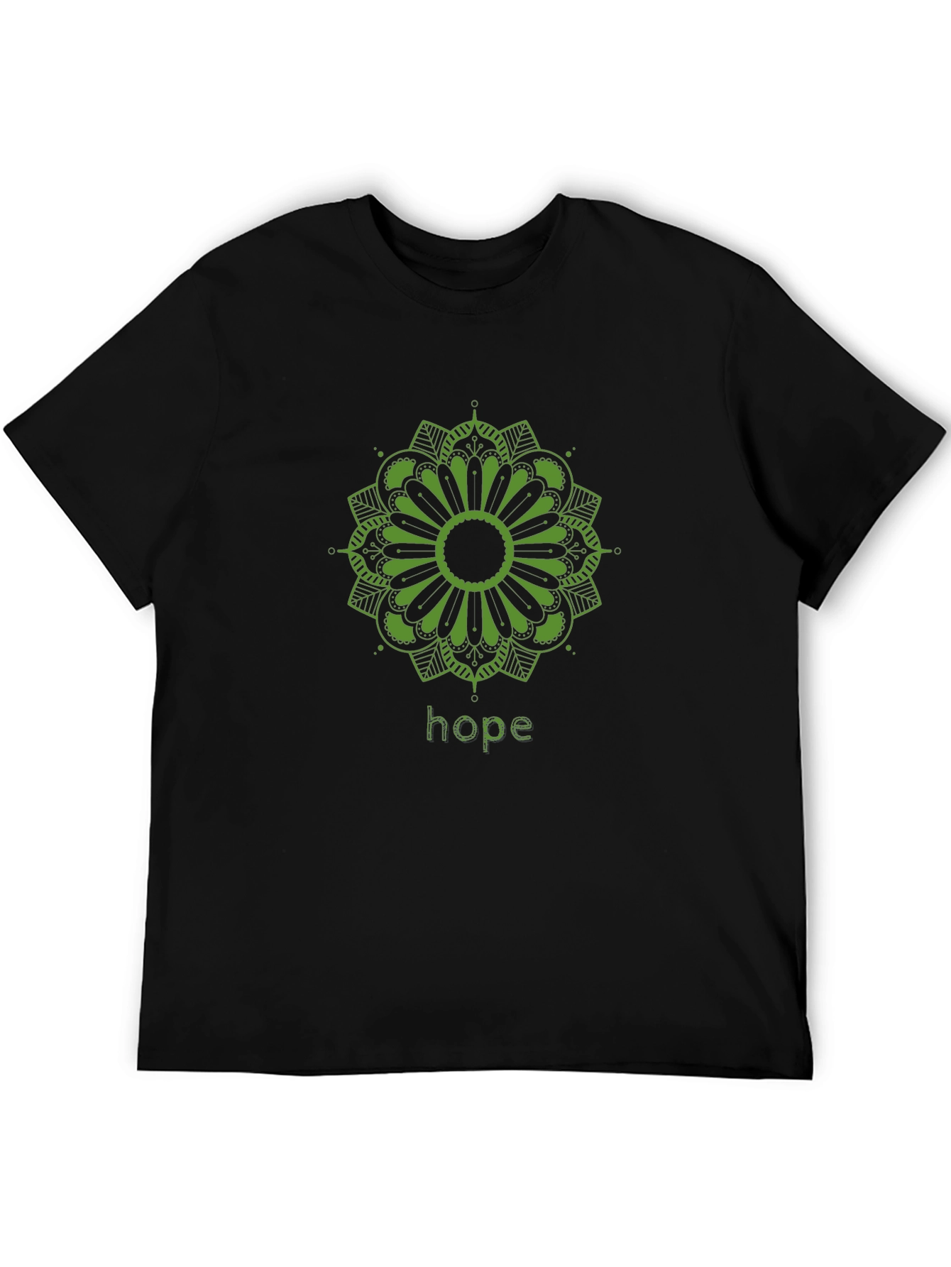 Hope Mandala Graphic T-Shirt - Black