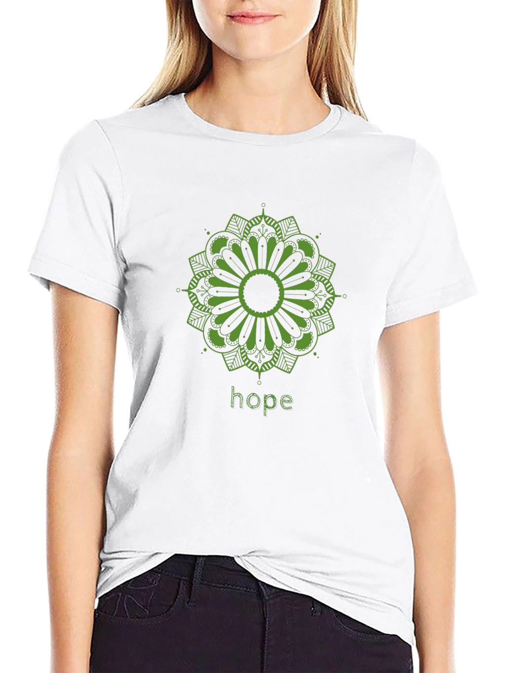 Hope Mandala Graphic T-Shirt - Black