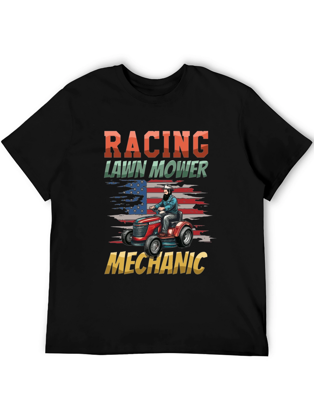 Racing Lawn Mower Mechanic T-Shirt