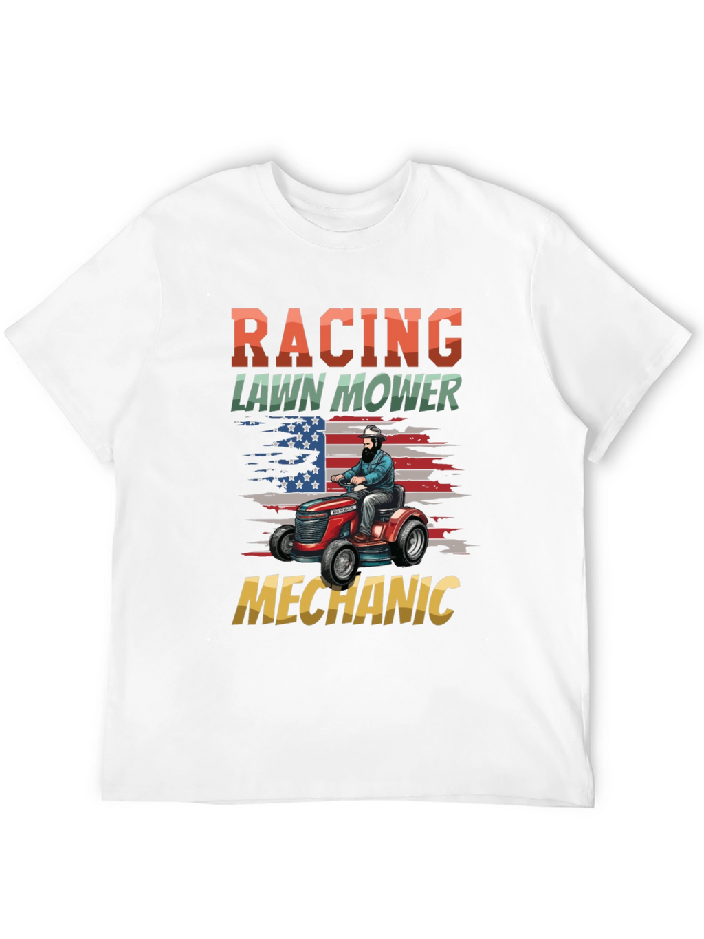 Racing Lawn Mower Mechanic T-Shirt