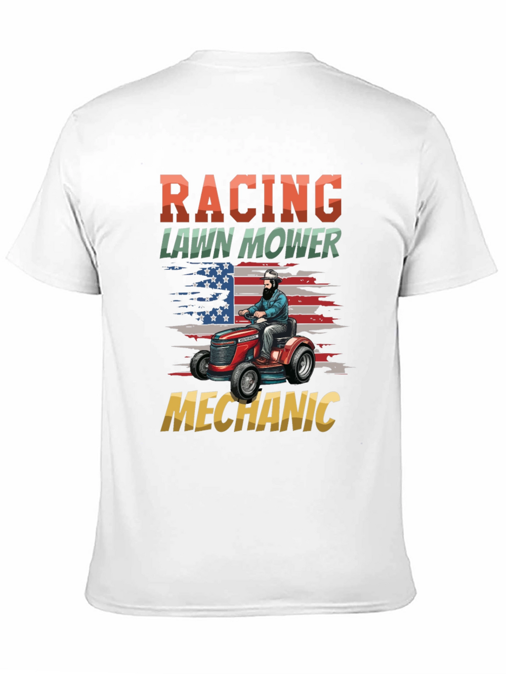 Racing Lawn Mower Mechanic T-Shirt