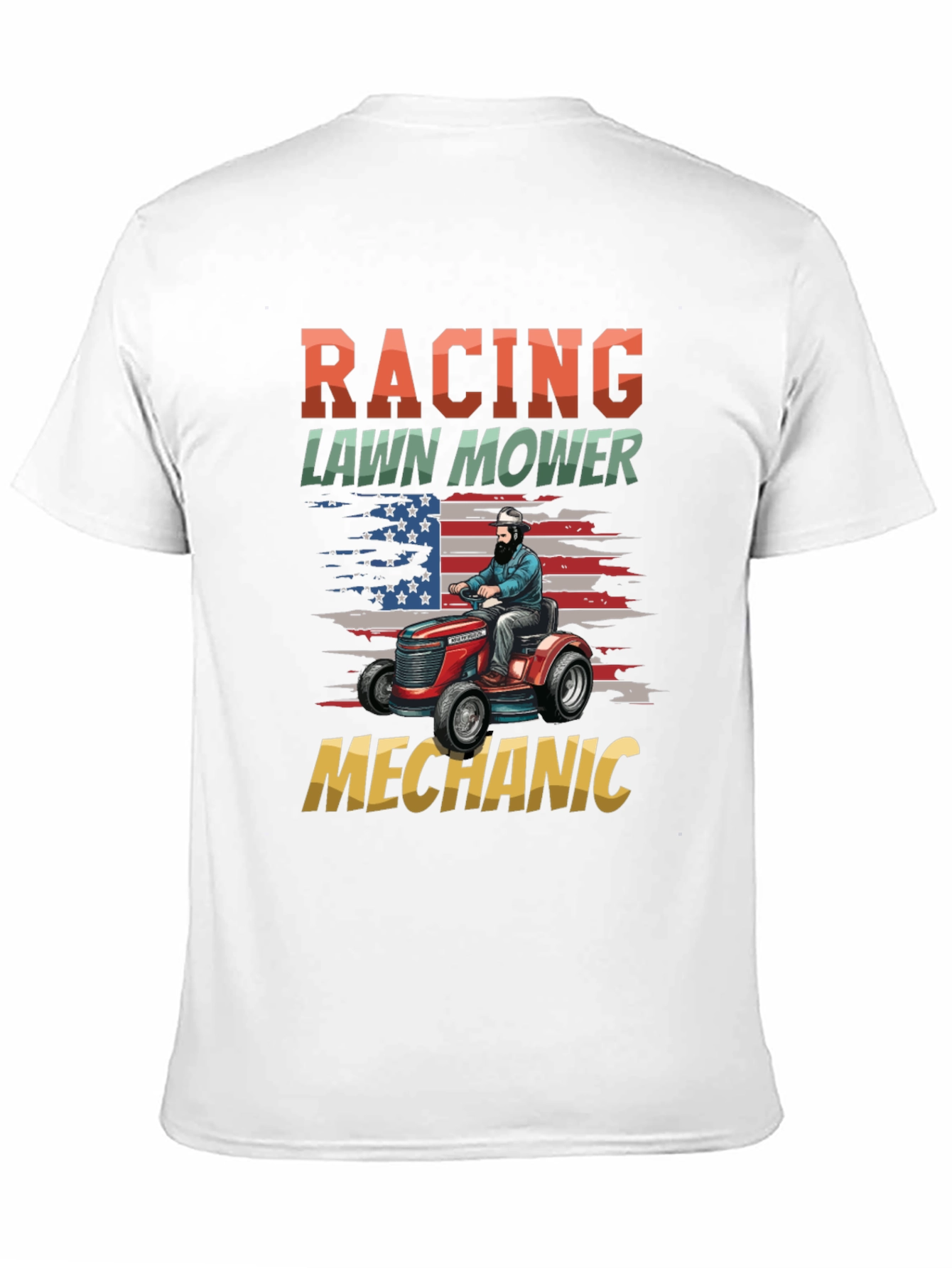 Racing Lawn Mower Mechanic T-Shirt