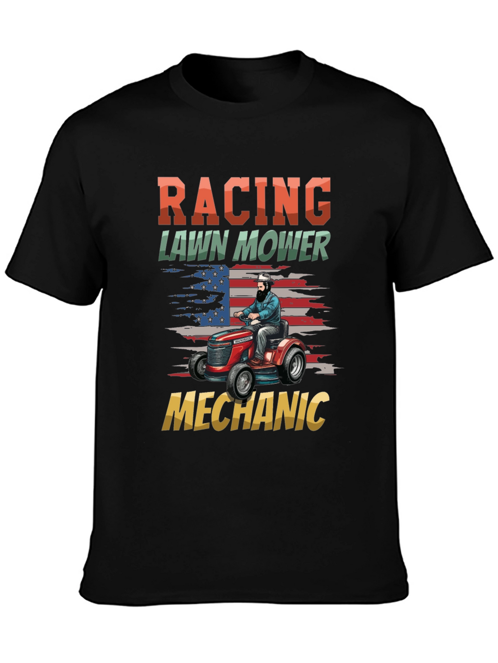 Racing Lawn Mower Mechanic T-Shirt