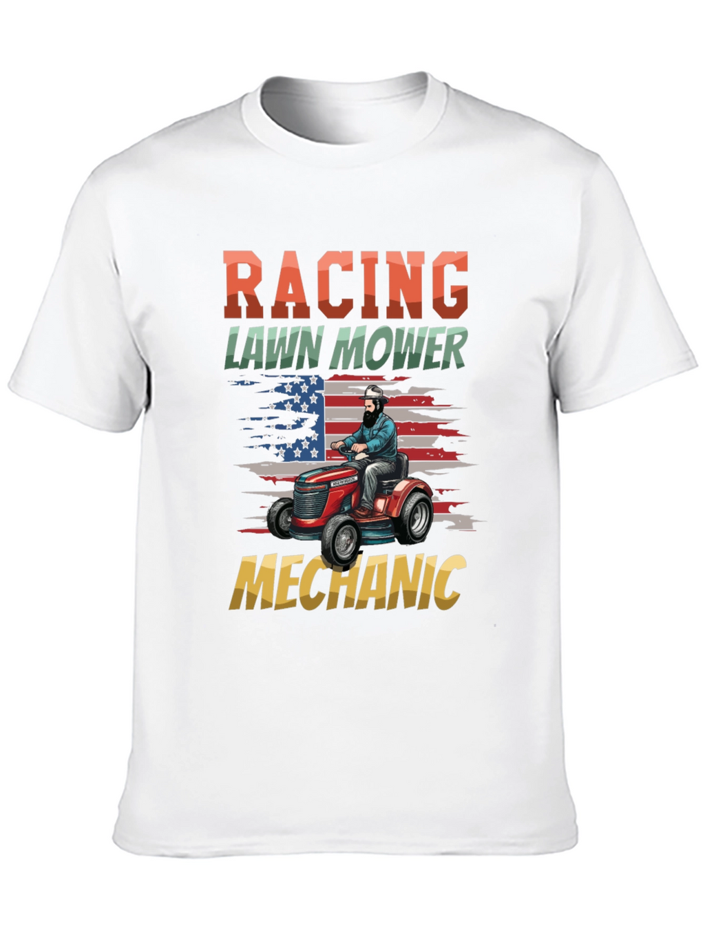 Racing Lawn Mower Mechanic T-Shirt