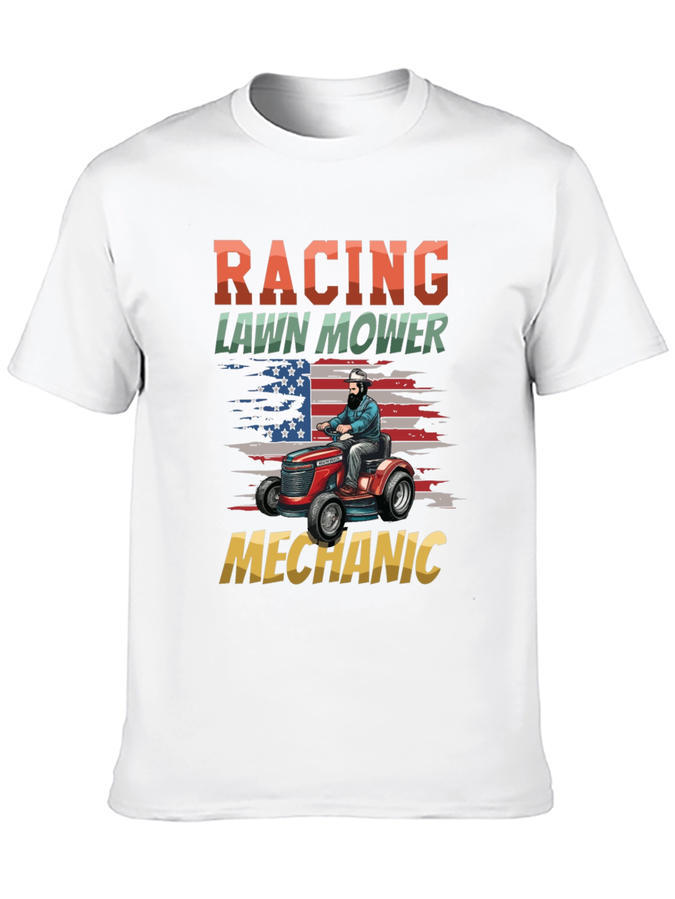 Racing Lawn Mower Mechanic T-Shirt