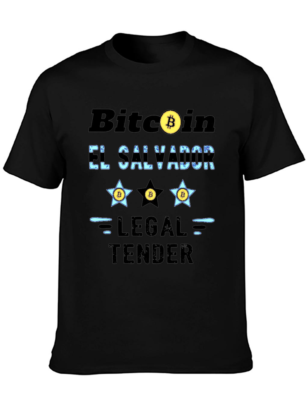 Bitcoin El Salvador Legal Tender Graphic T-Shirt
