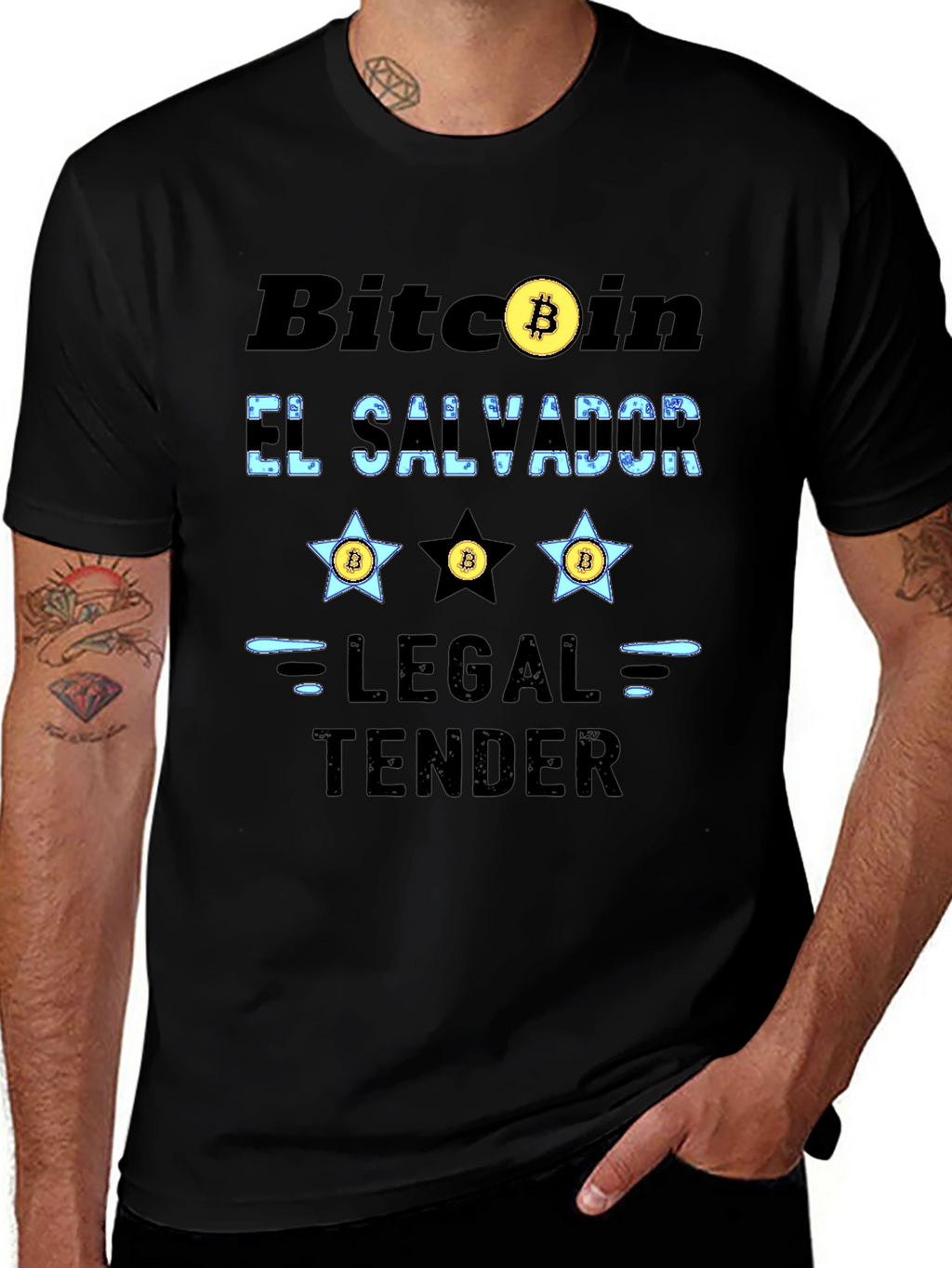 Bitcoin El Salvador Legal Tender Graphic T-Shirt