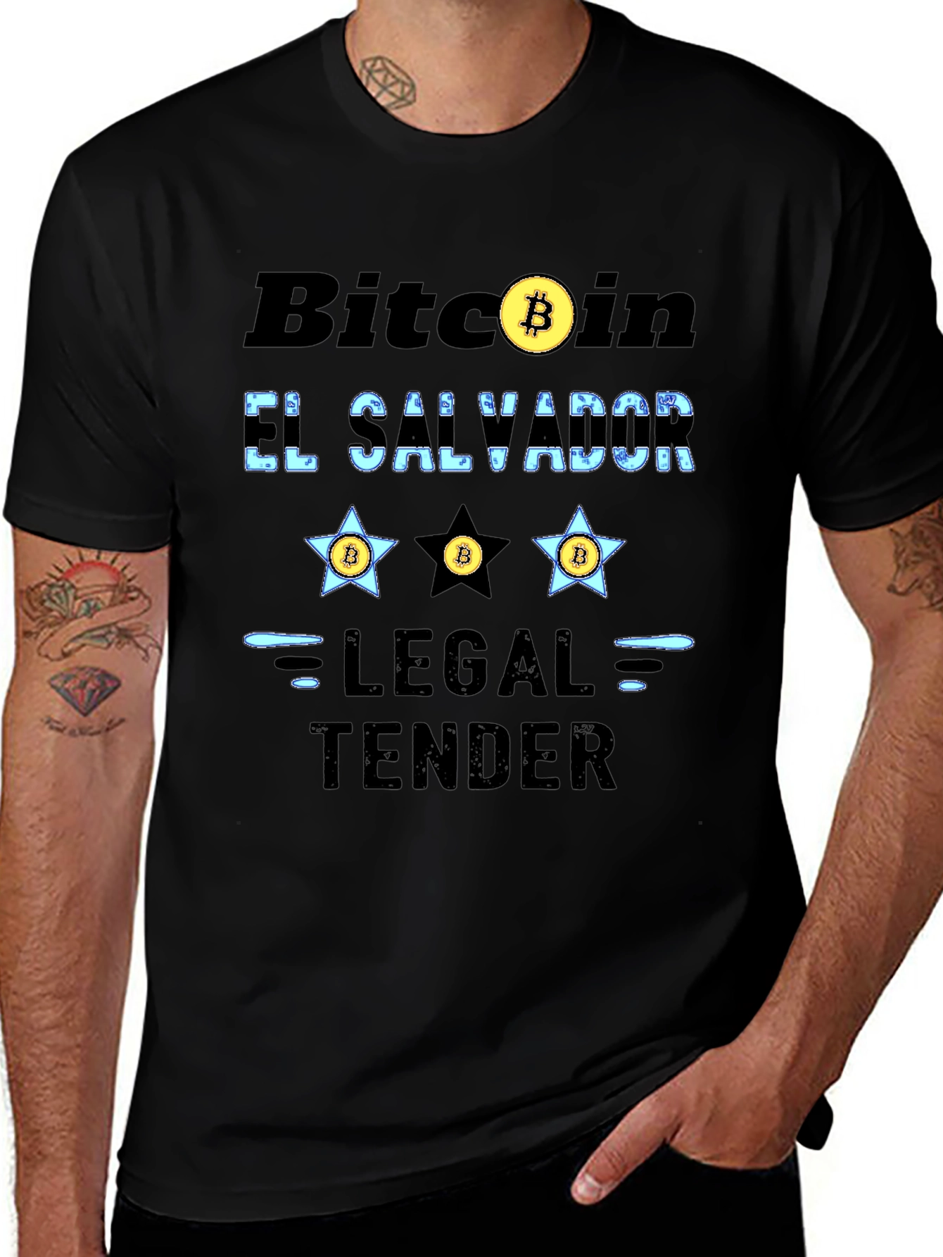Bitcoin El Salvador Legal Tender Graphic T-Shirt