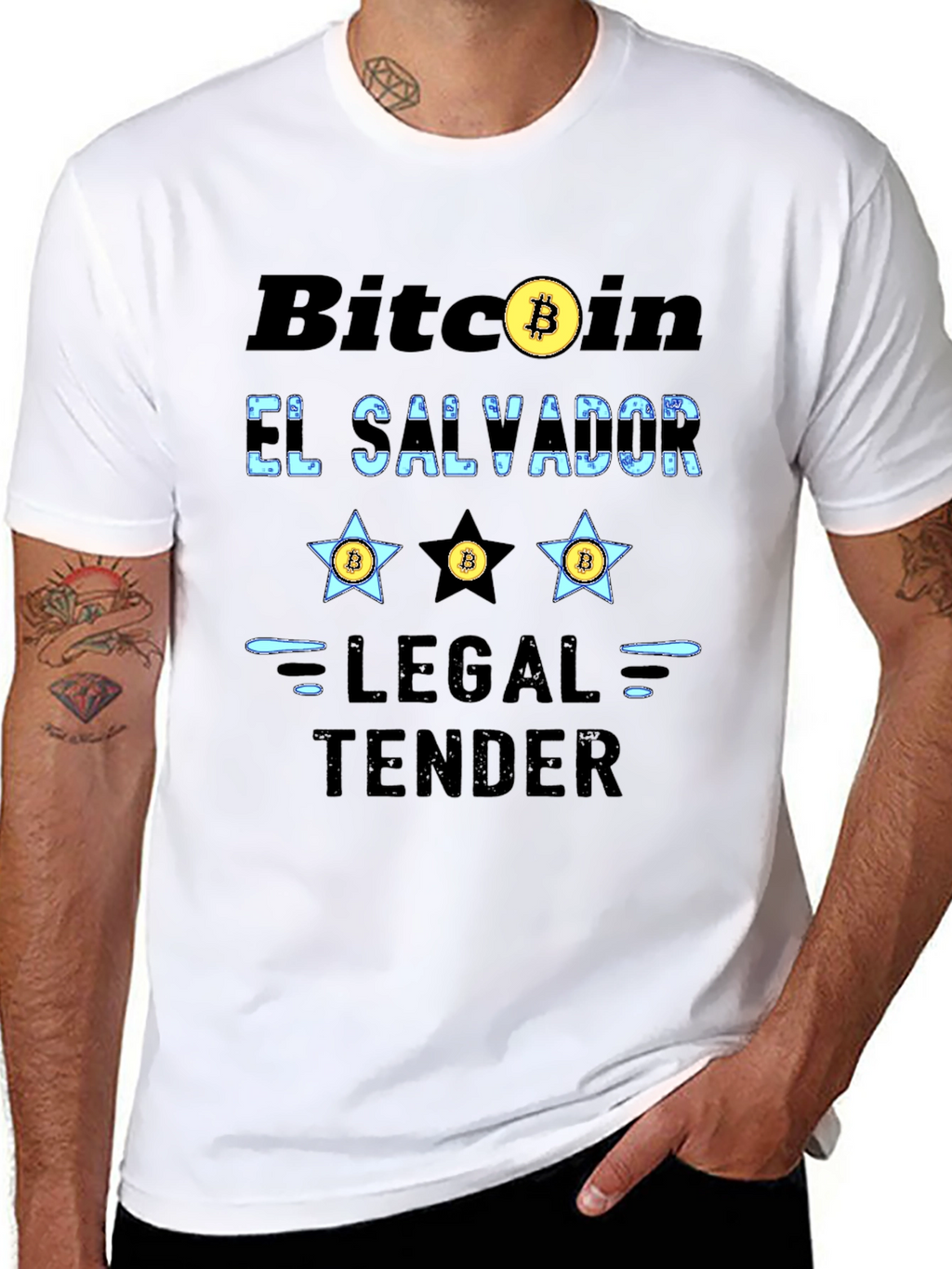 Bitcoin El Salvador Legal Tender Graphic T-Shirt