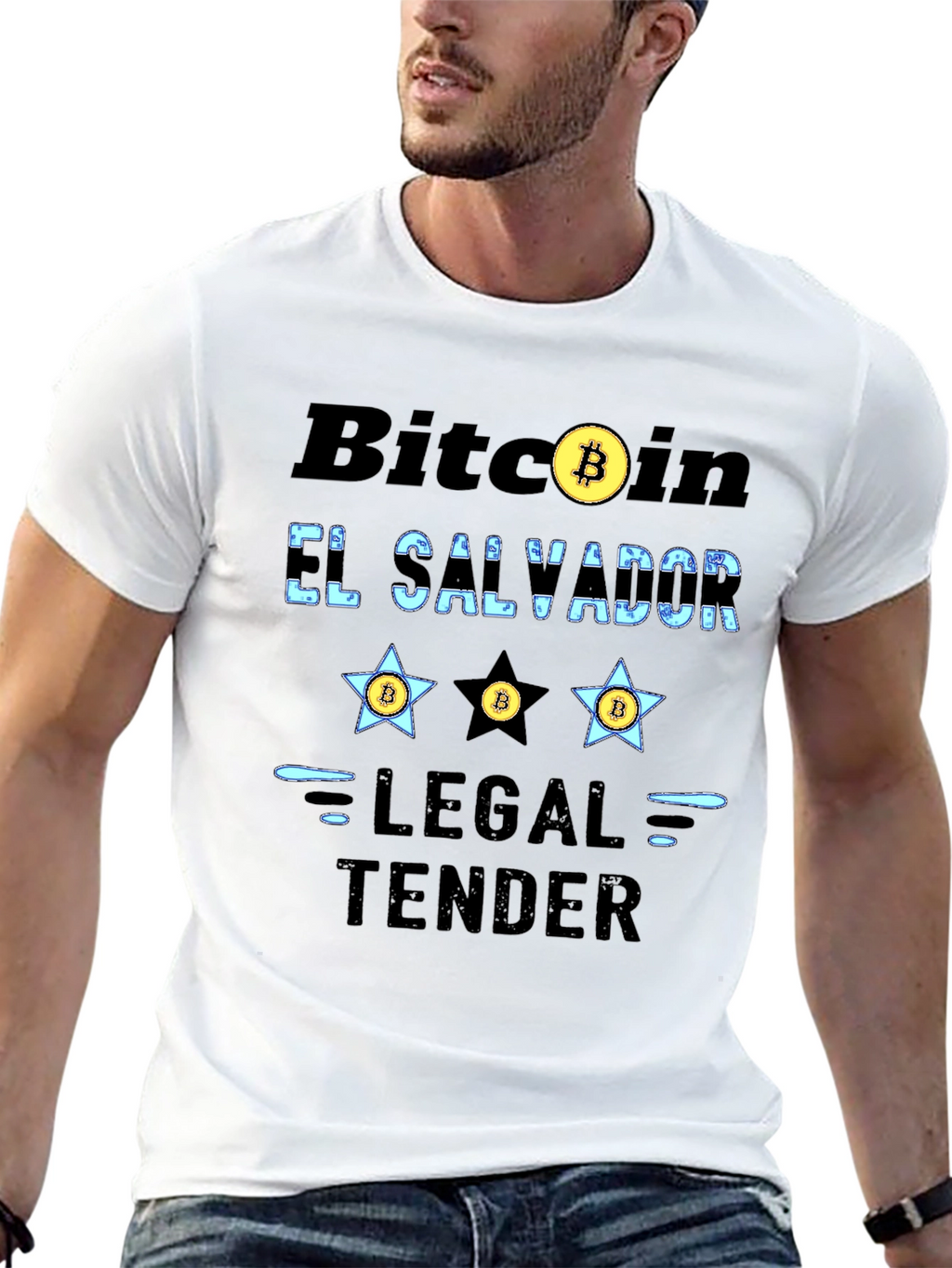 Bitcoin El Salvador Legal Tender Graphic T-Shirt