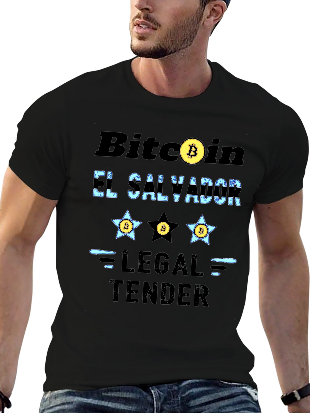 Bitcoin El Salvador Legal Tender Graphic T-Shirt