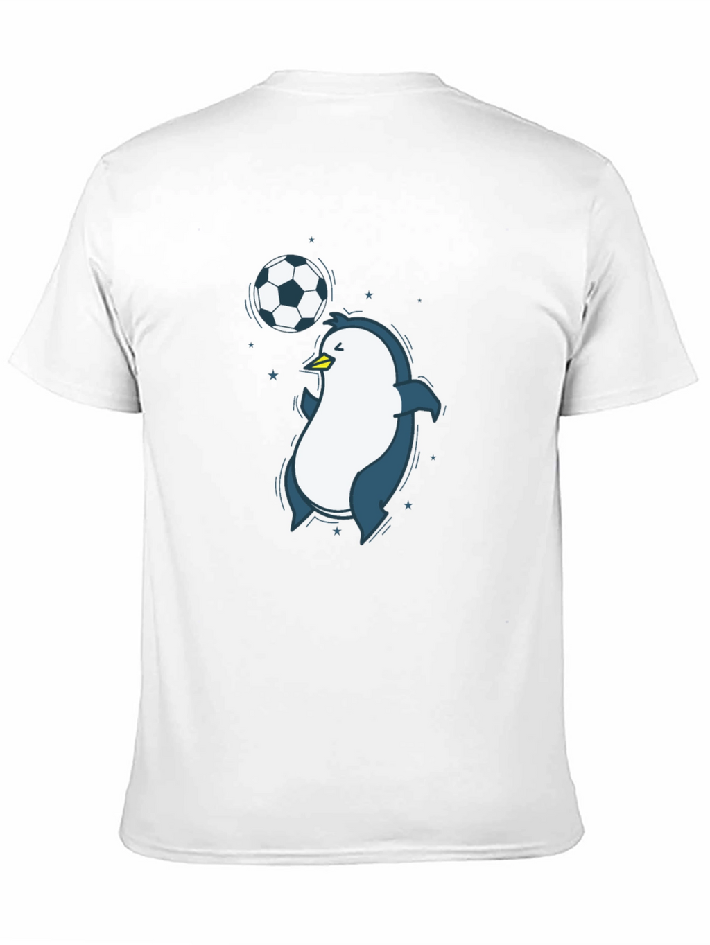 Penguin Soccer Graphic Tee - Black Crew Neck T-Shirt