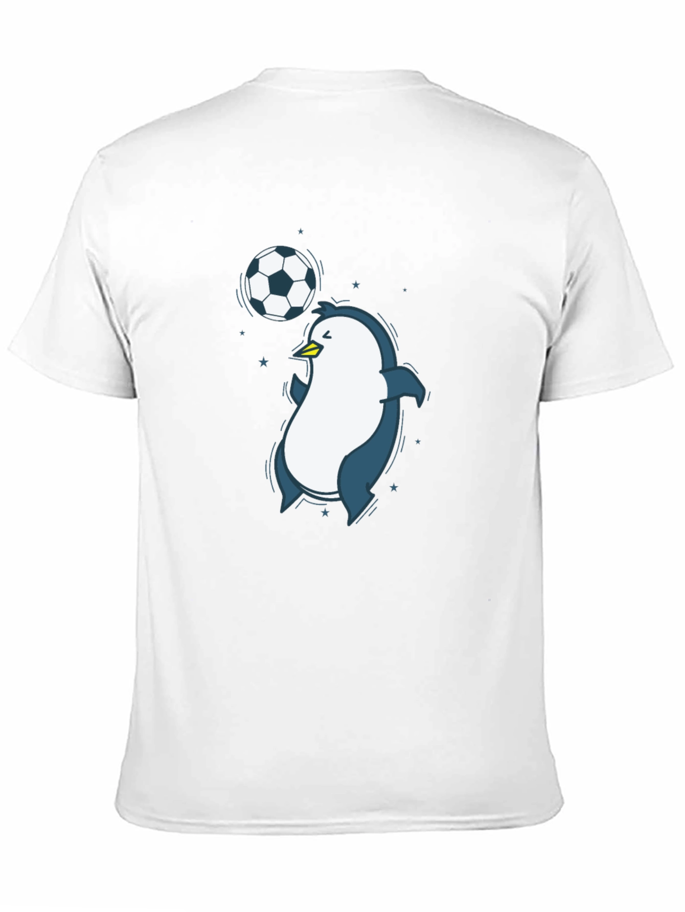 Penguin Soccer Graphic Tee - Black Crew Neck T-Shirt