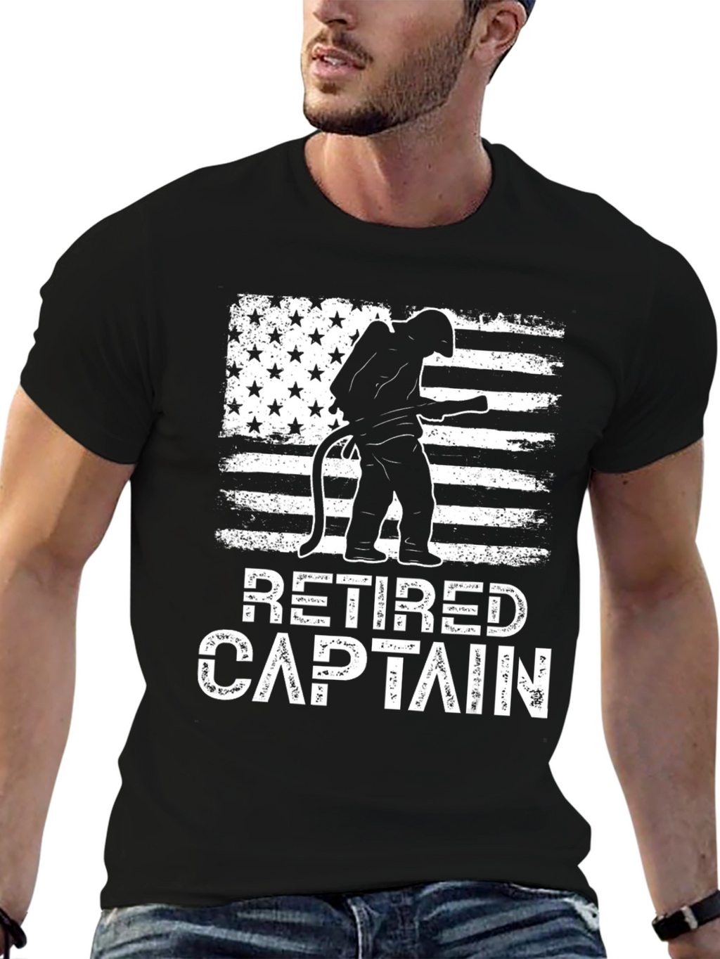 Retired Captain Firefighter T-Shirt