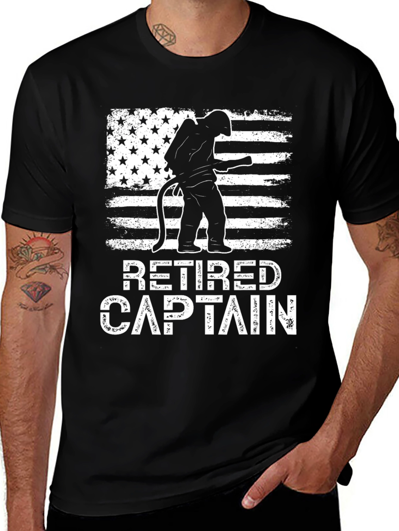 Retired Captain Firefighter T-Shirt