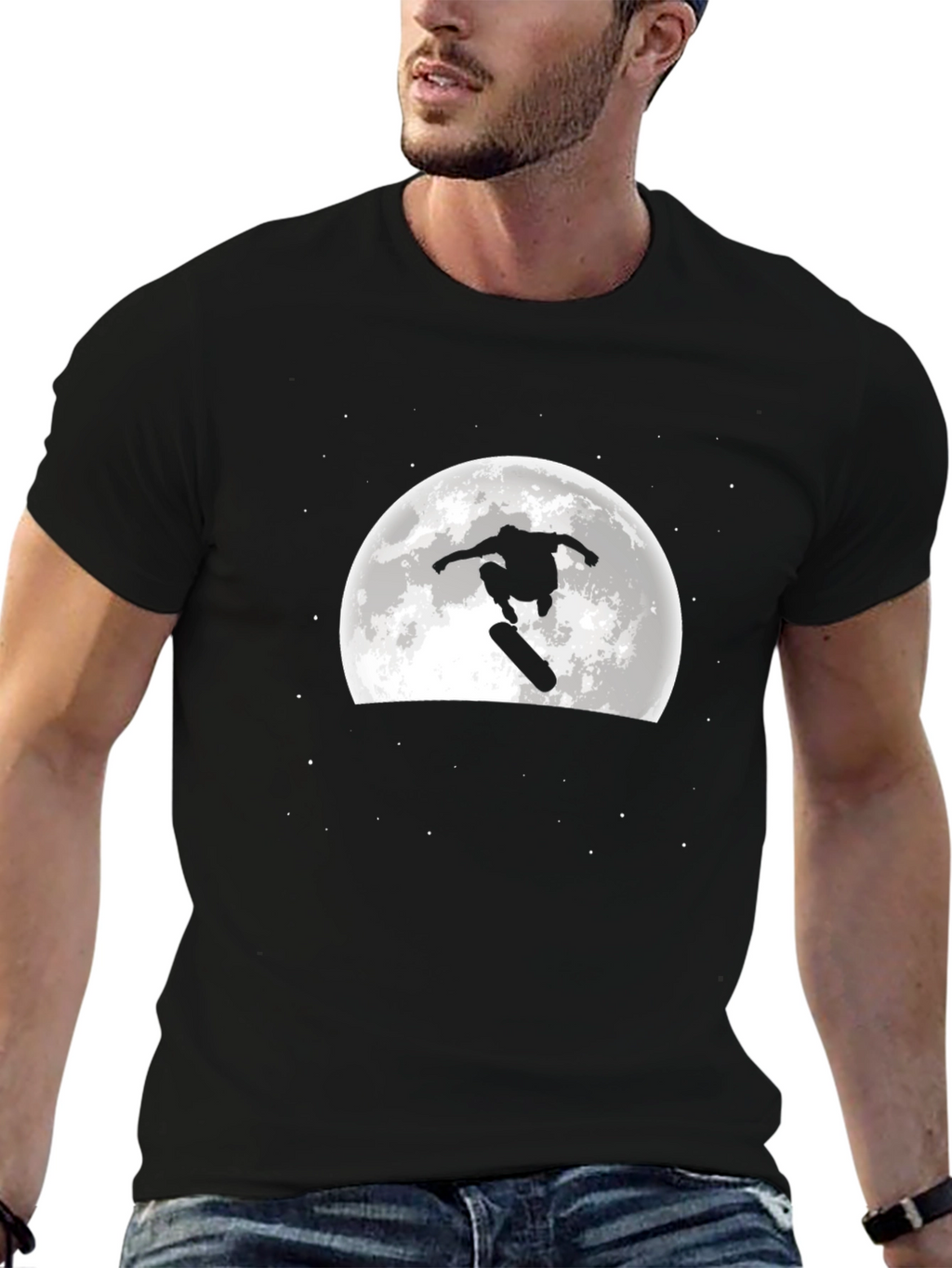 Skateboarder Moon T-Shirt
