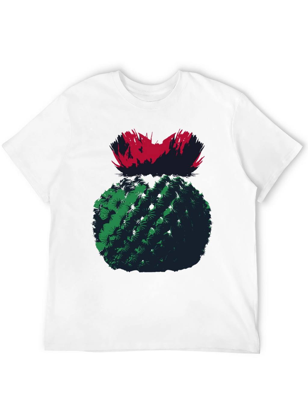 Cactus Graphic Tee - Unique Mens Black T-Shirt